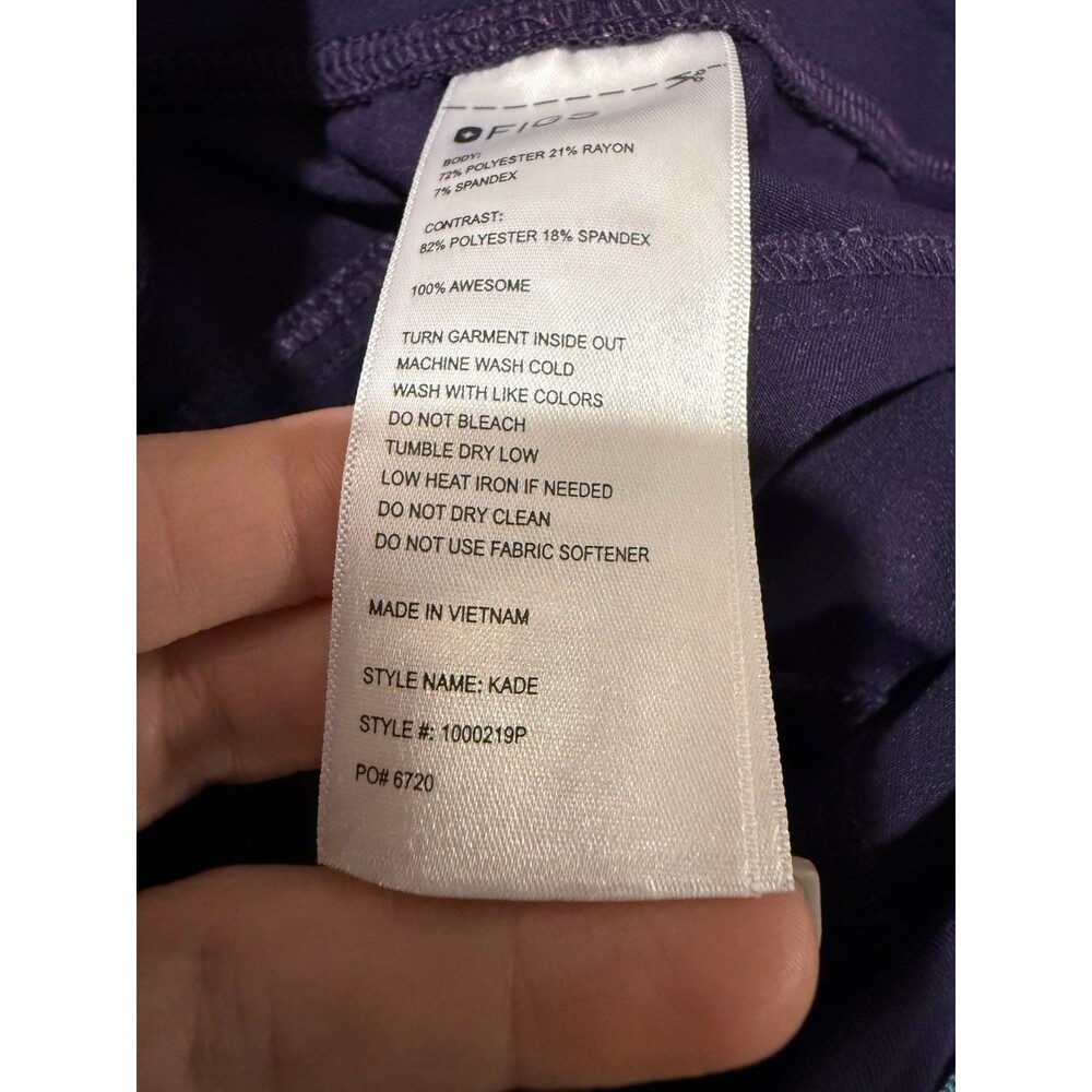Figs Kade cargo purple pants medium petite - Picture 6 of 6